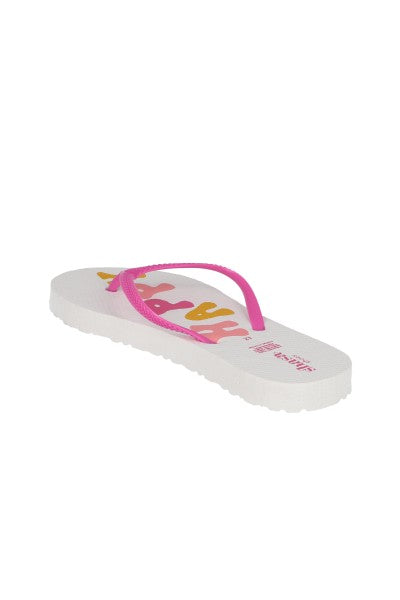 Flip flops estampado frase BLANCO