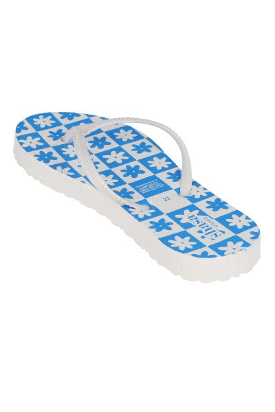 Flip flop ajedrez flores AZUL