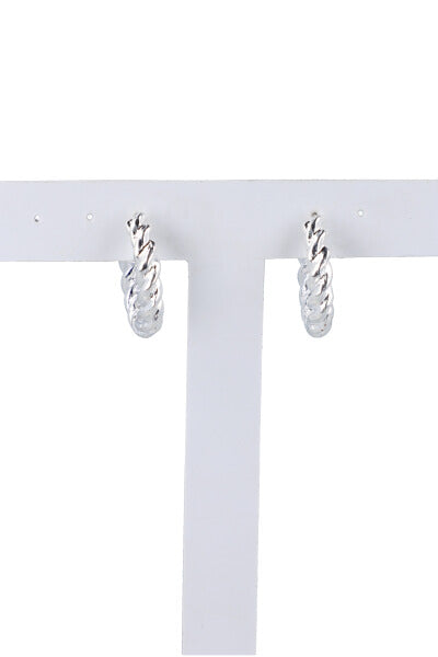 Aretes aro abierto espiral PLATA