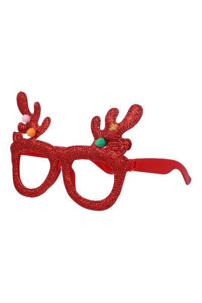 Lentes diseño navideño ROJO