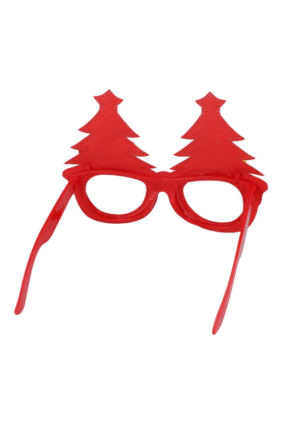 Lentes diseño árbol navidad ROJO