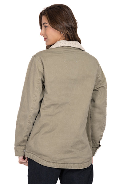 Sherpa Gabardina Chamarra OLIVE