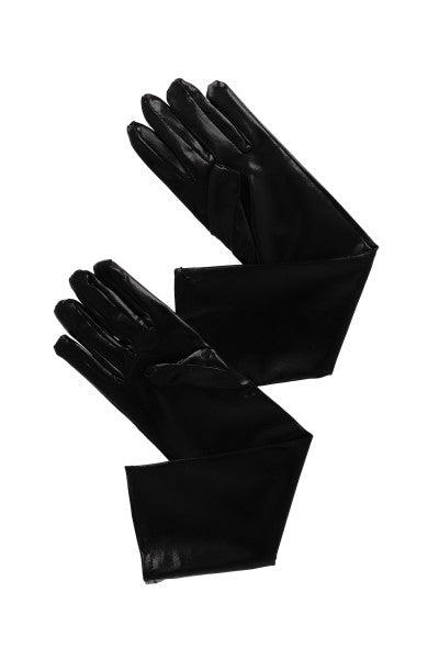 Simple long gloves BLACK