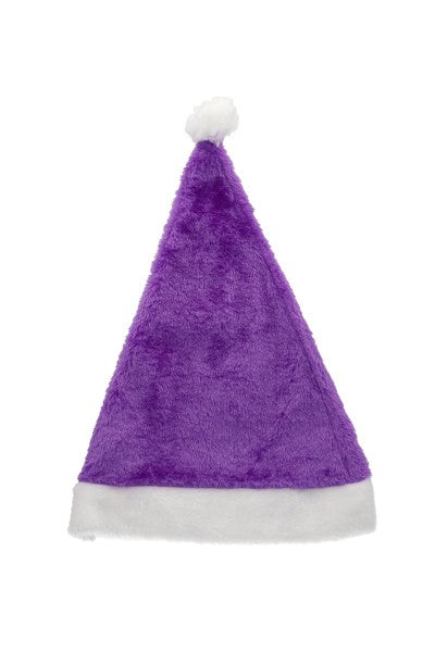 Gorro navideño peluche MORADO