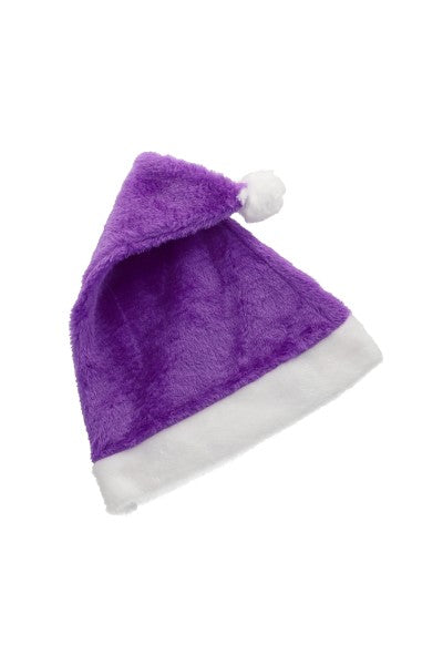 Gorro navideño peluche MORADO