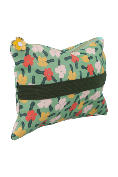 Estuche estampado flores VERDE