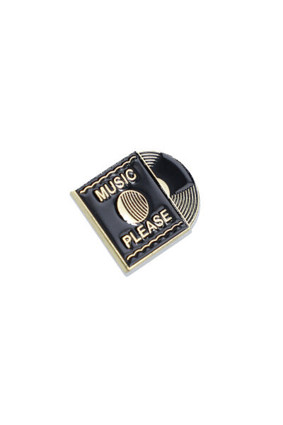 Pin disco vinil NEGRO