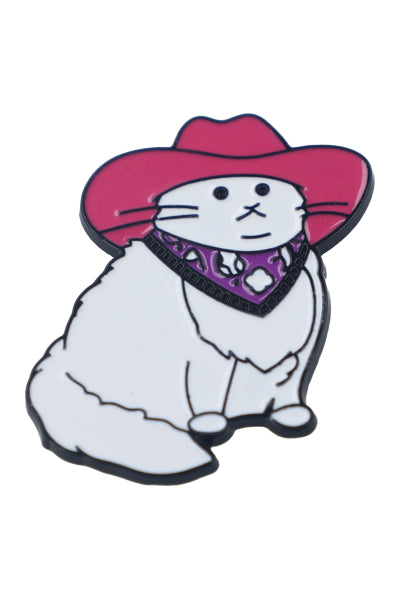 Pin Gato Vaquero BLANCO