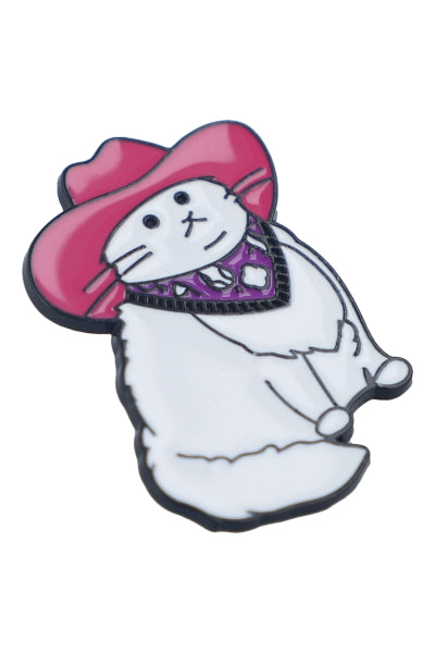 Pin Gato Vaquero BLANCO