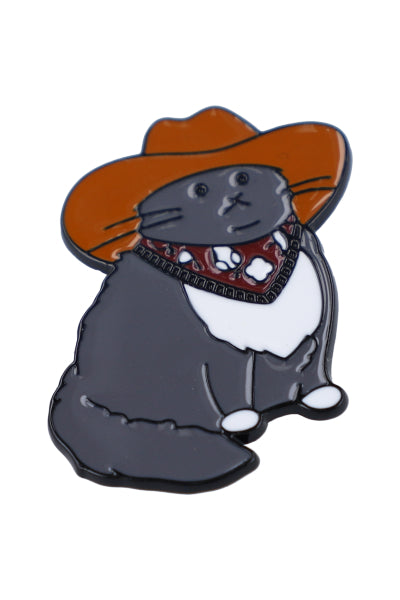 Pin Gato Vaquero GRIS