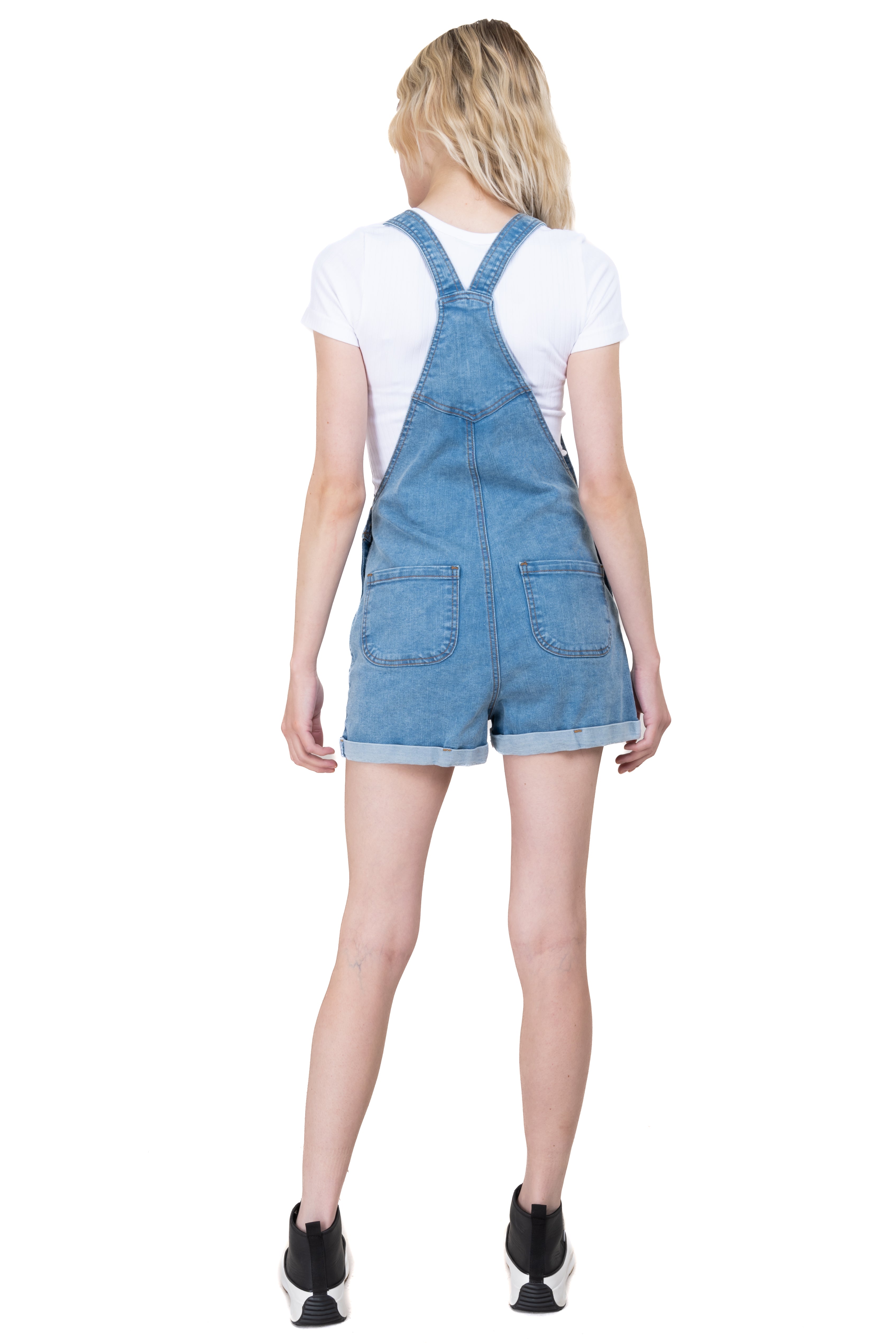 Overol Short denim buttons ACID LIGHT