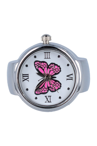 Butterfly watch ring PINK