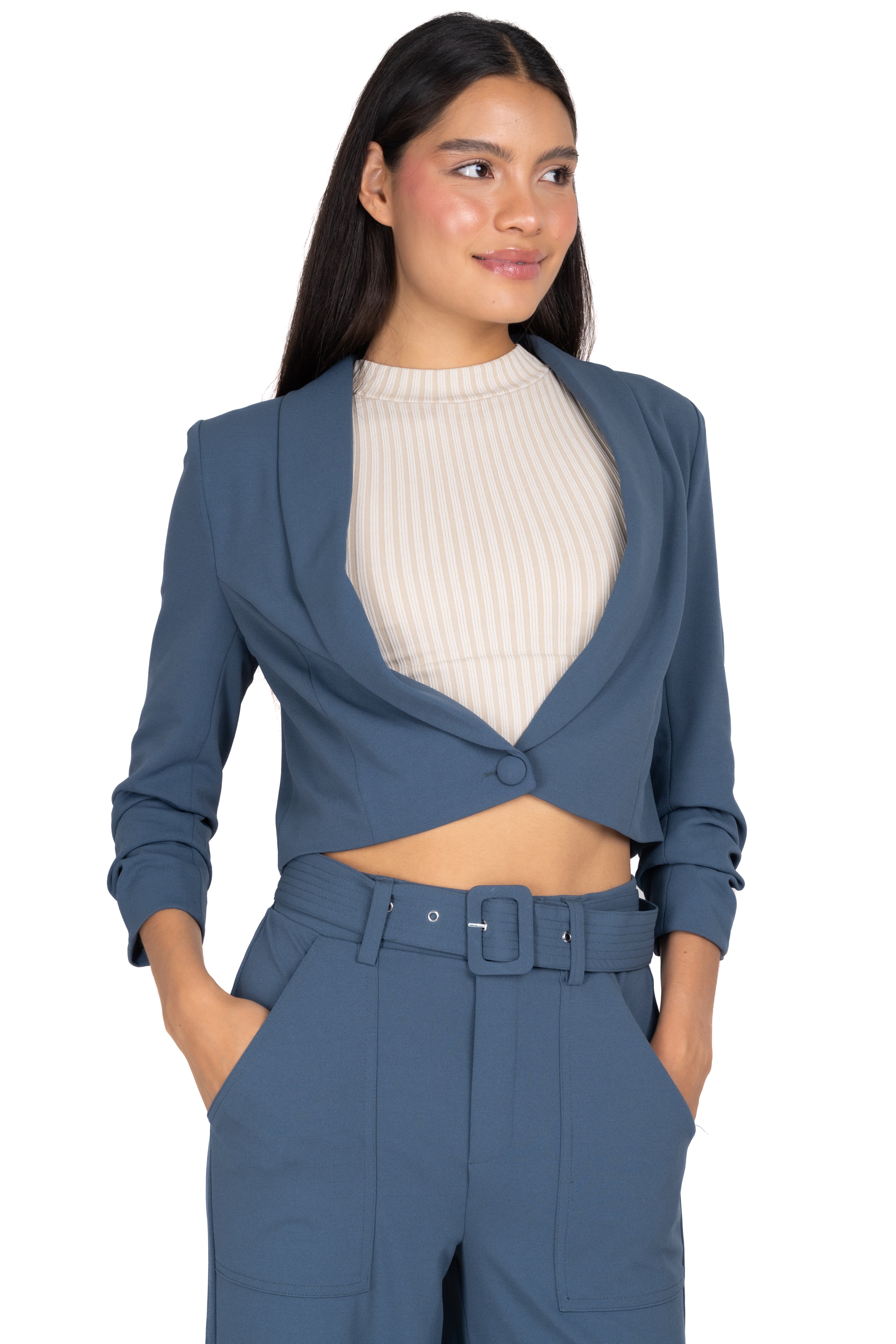 CROP SACO MANAGE ELEVATORS BLUE