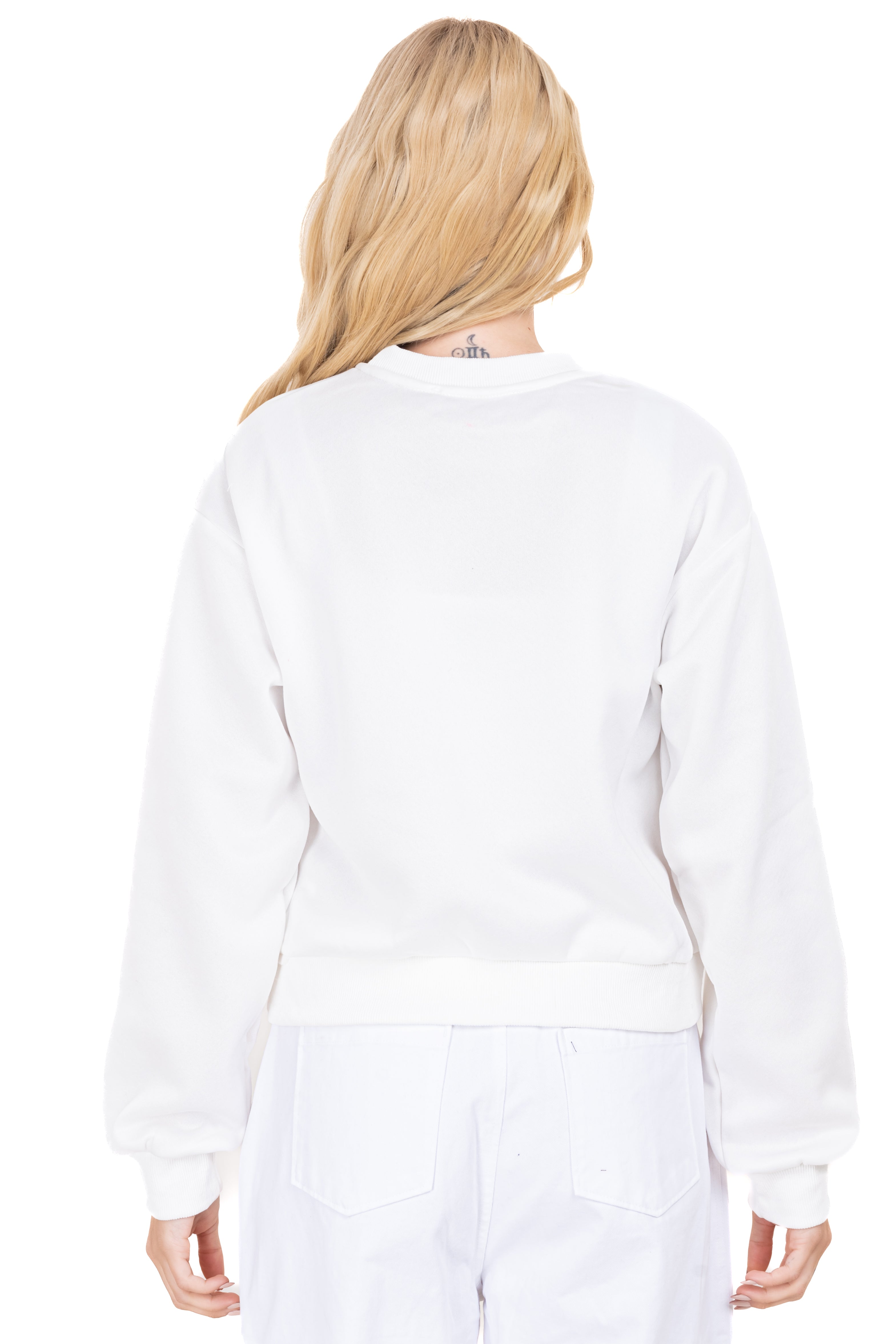 Beverly Hills text sweatshirt White Combo