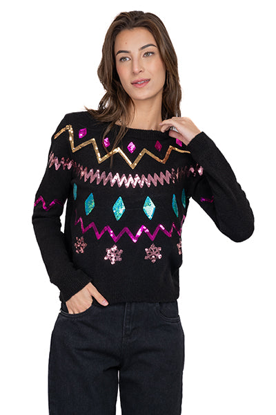 Christmas sweater Lentejuelas Capos Black Combo