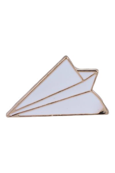 pin avioncito de papel BLANCO