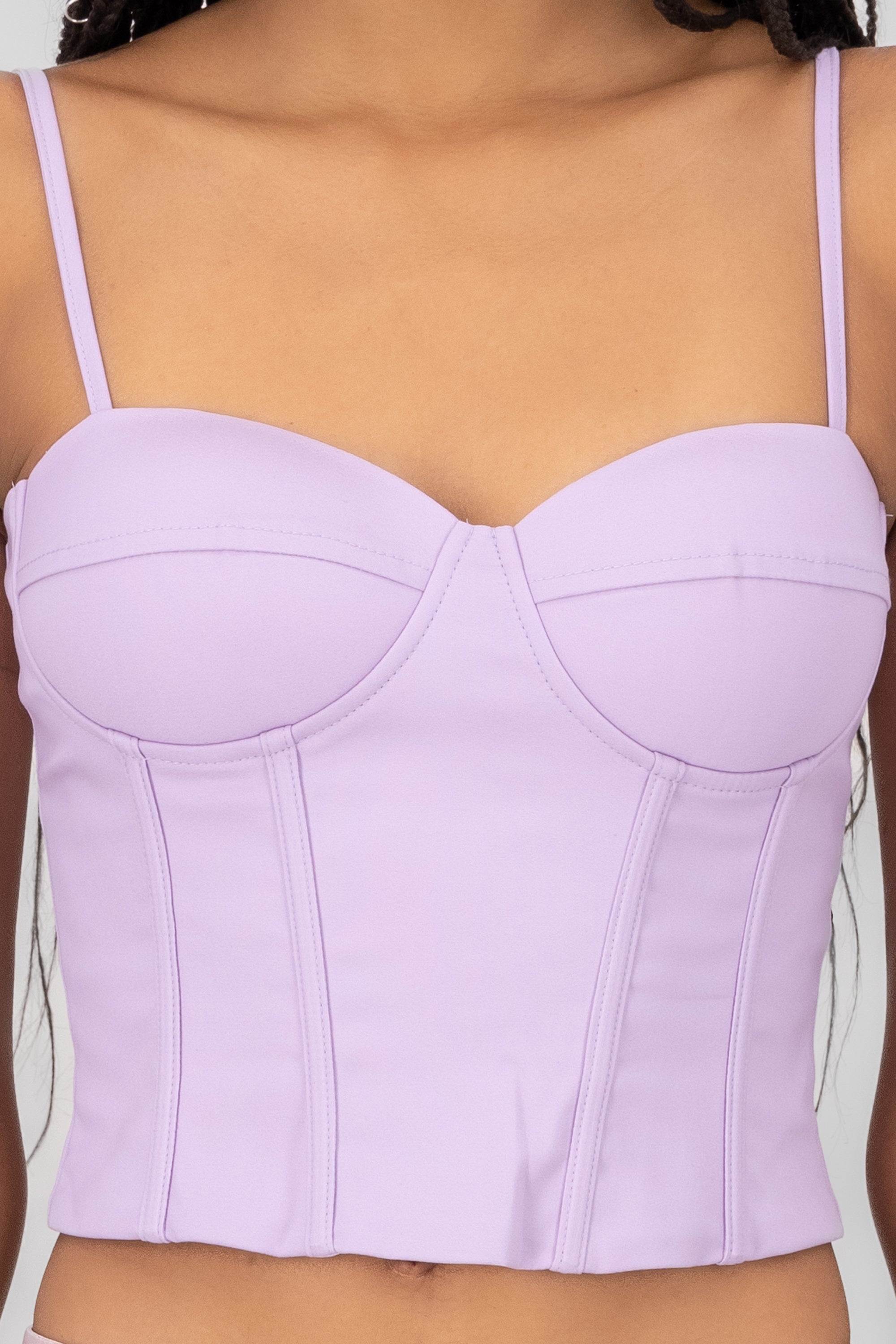 Smooth cups corset braces LILAC