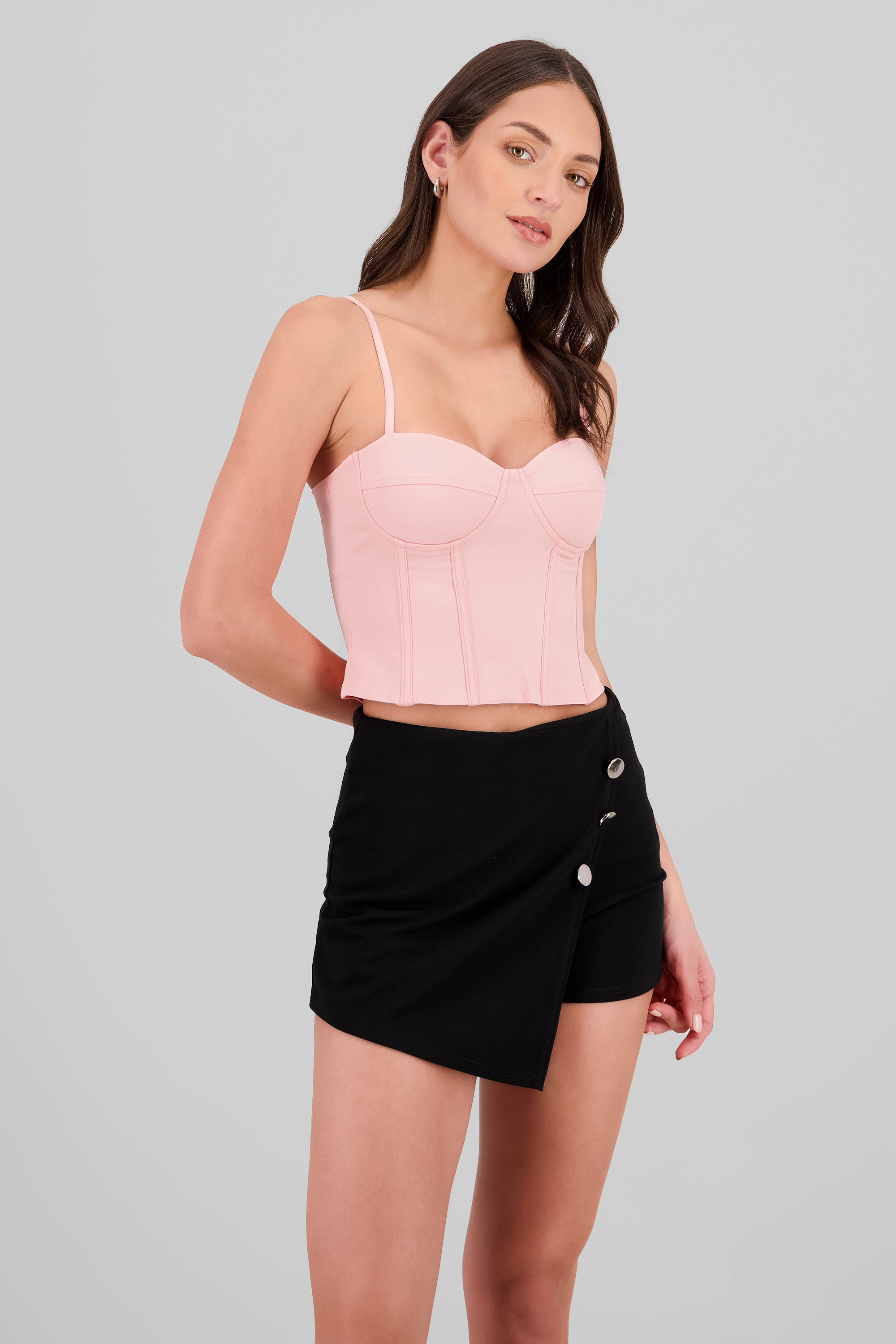 Corset liso copas tirantes BLUSH