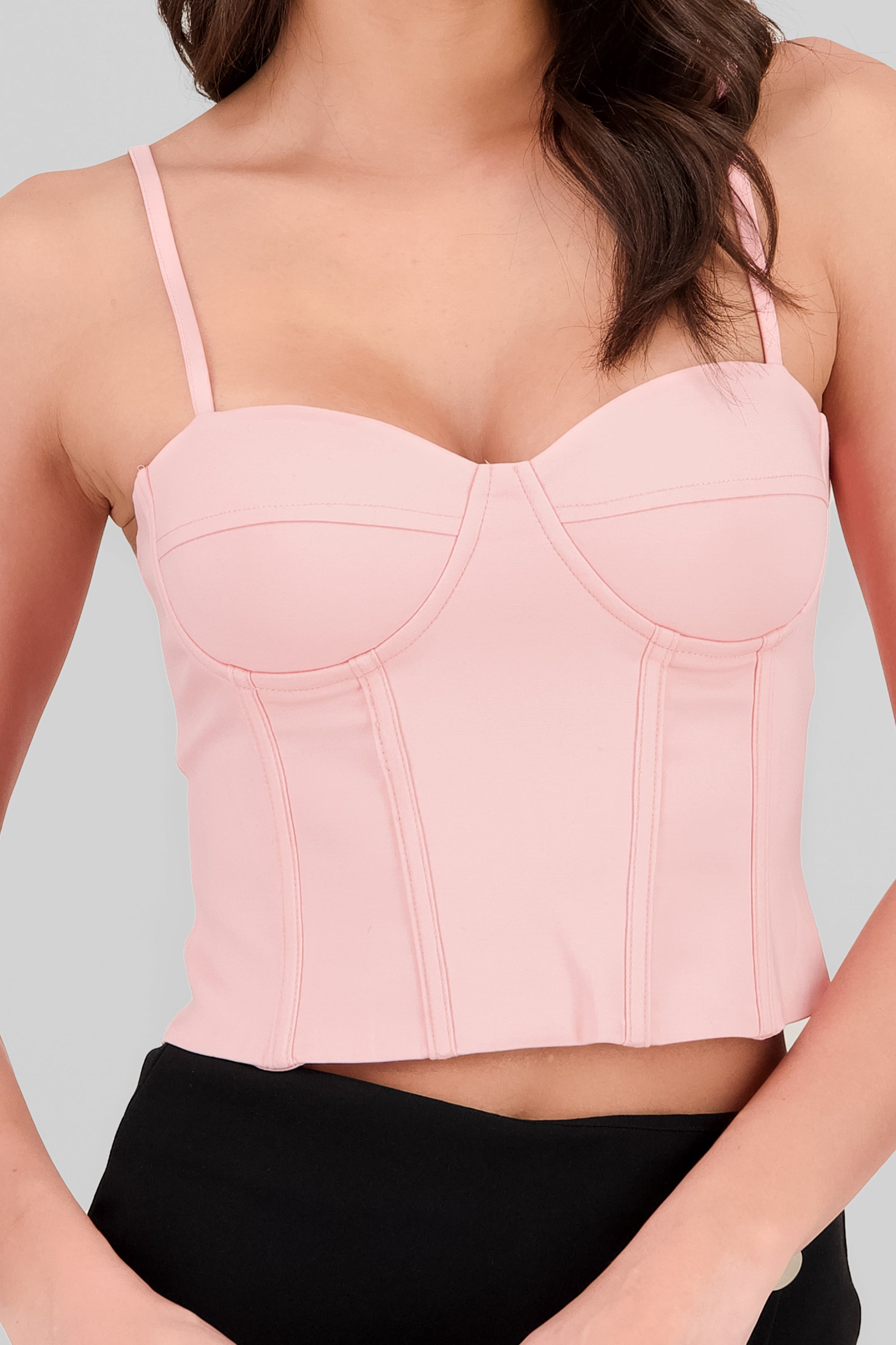 Corset liso copas tirantes BLUSH