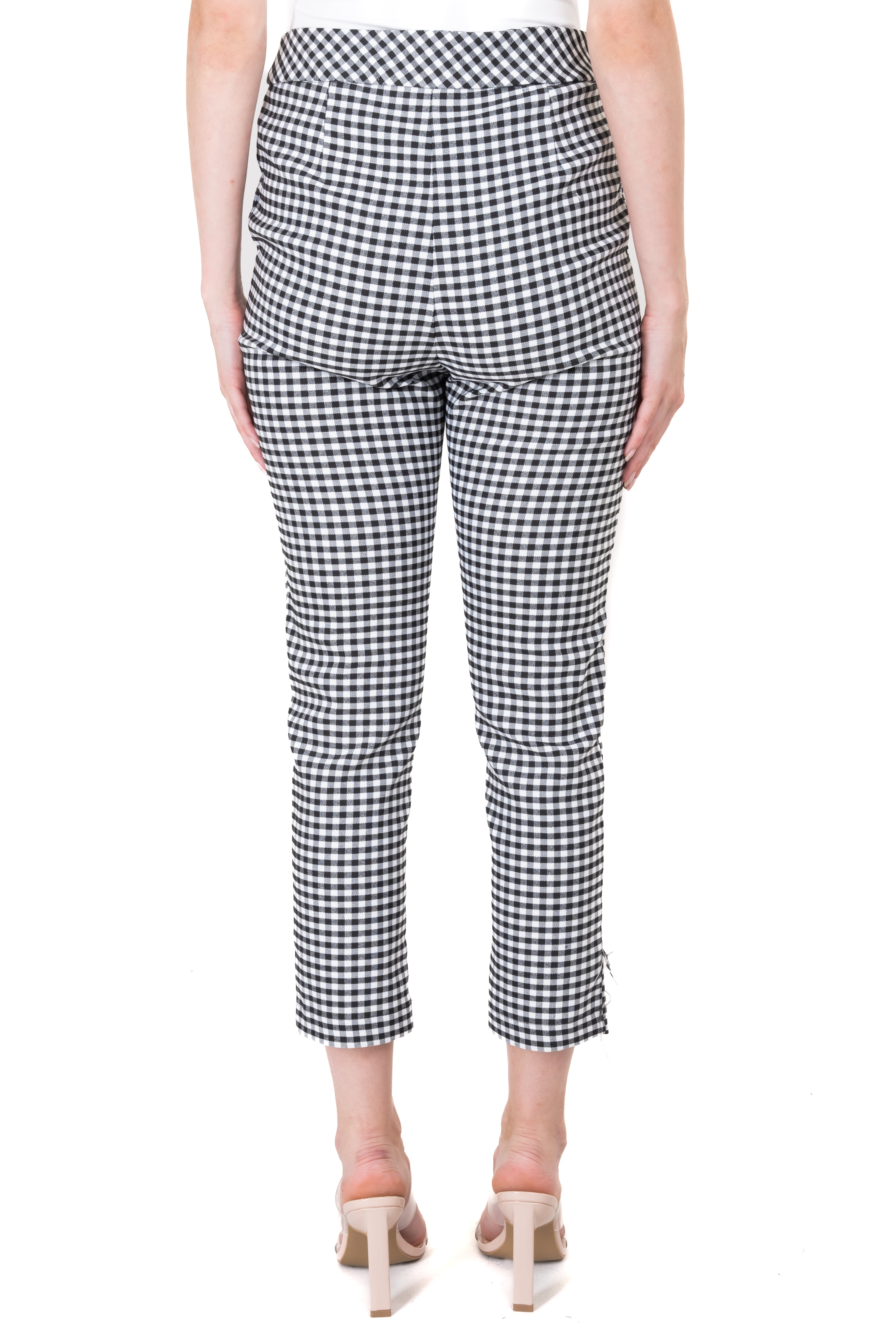 Straight patterned pants Black Combo