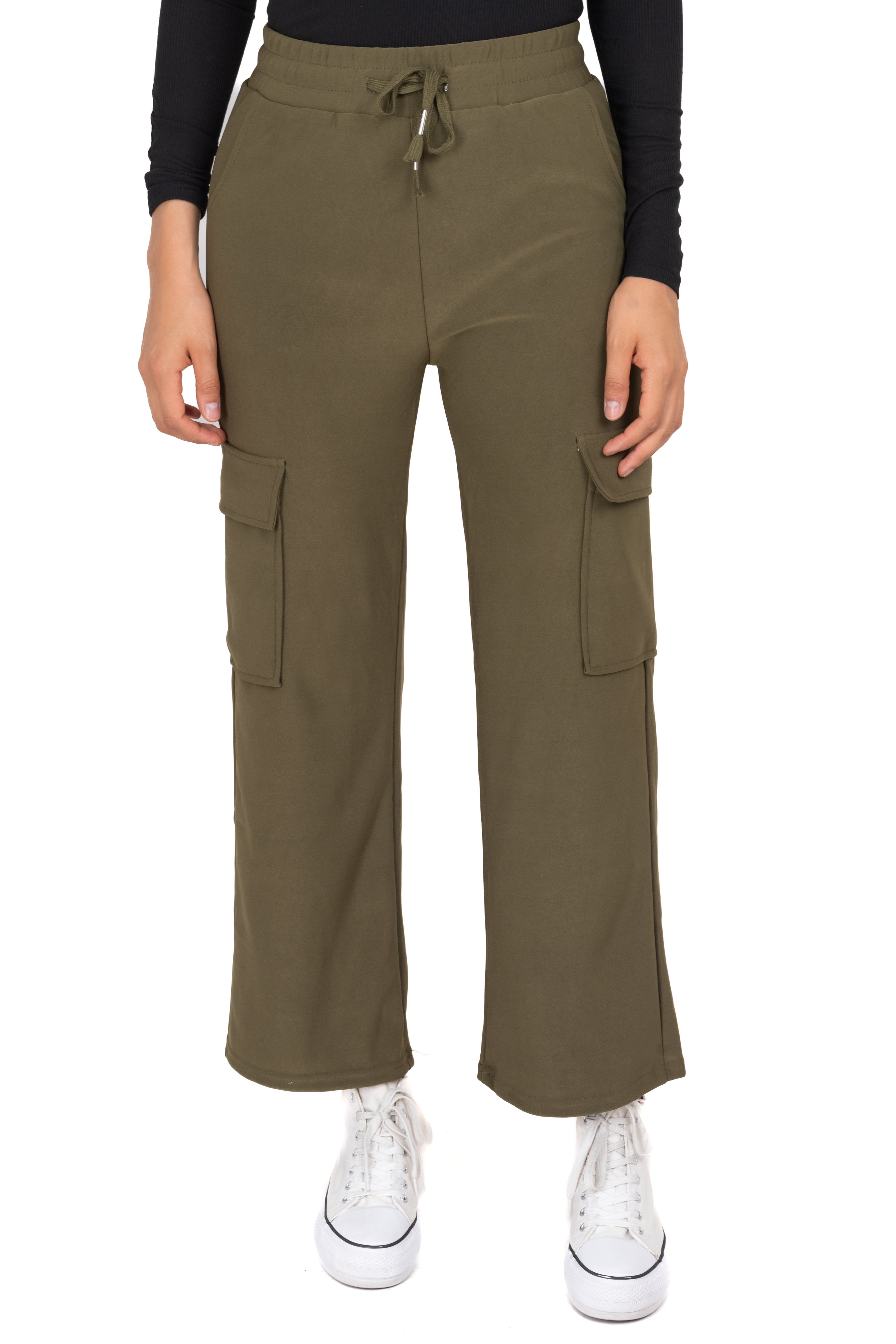 Pants Broad leg OLIVE