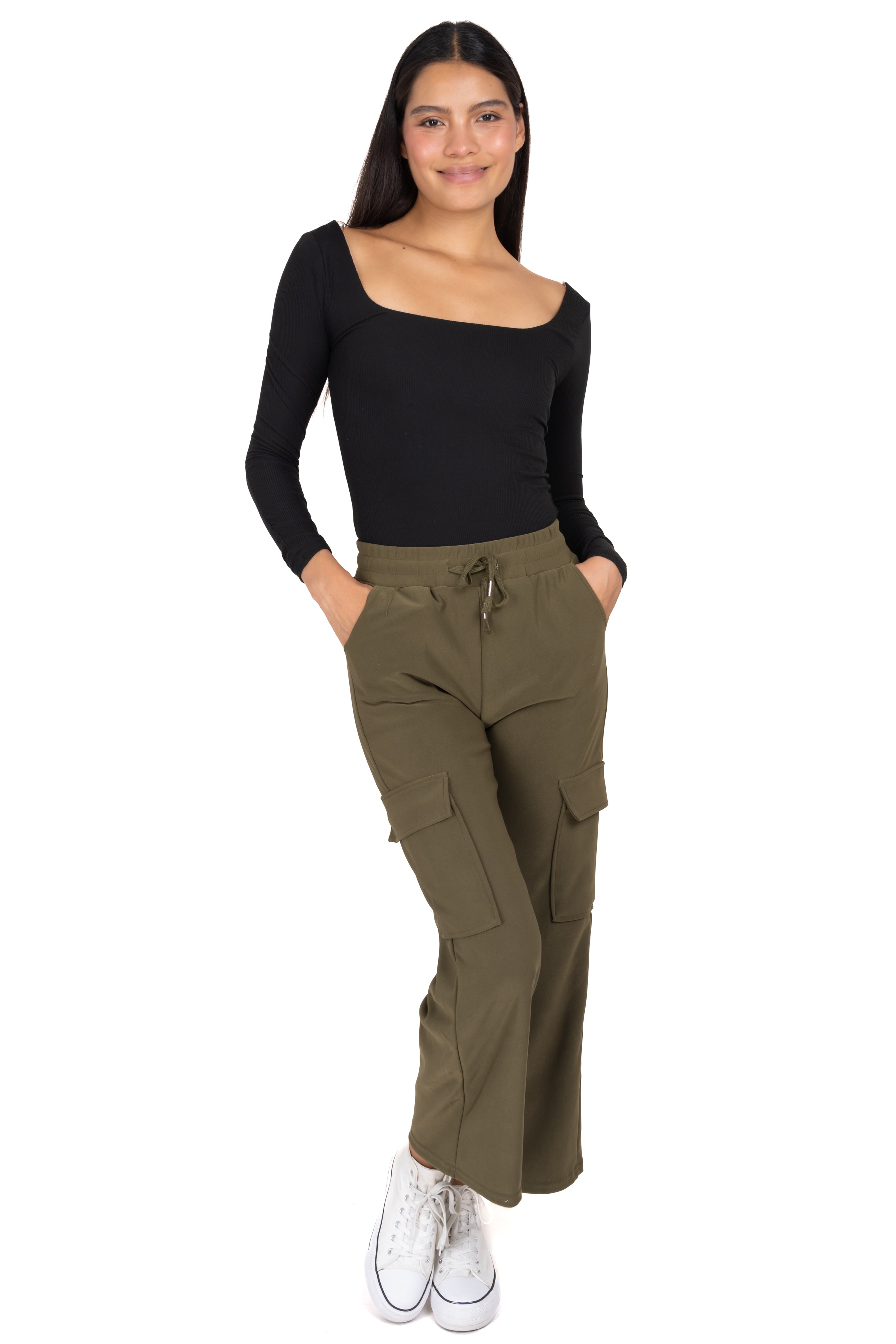 Pants Broad leg OLIVE