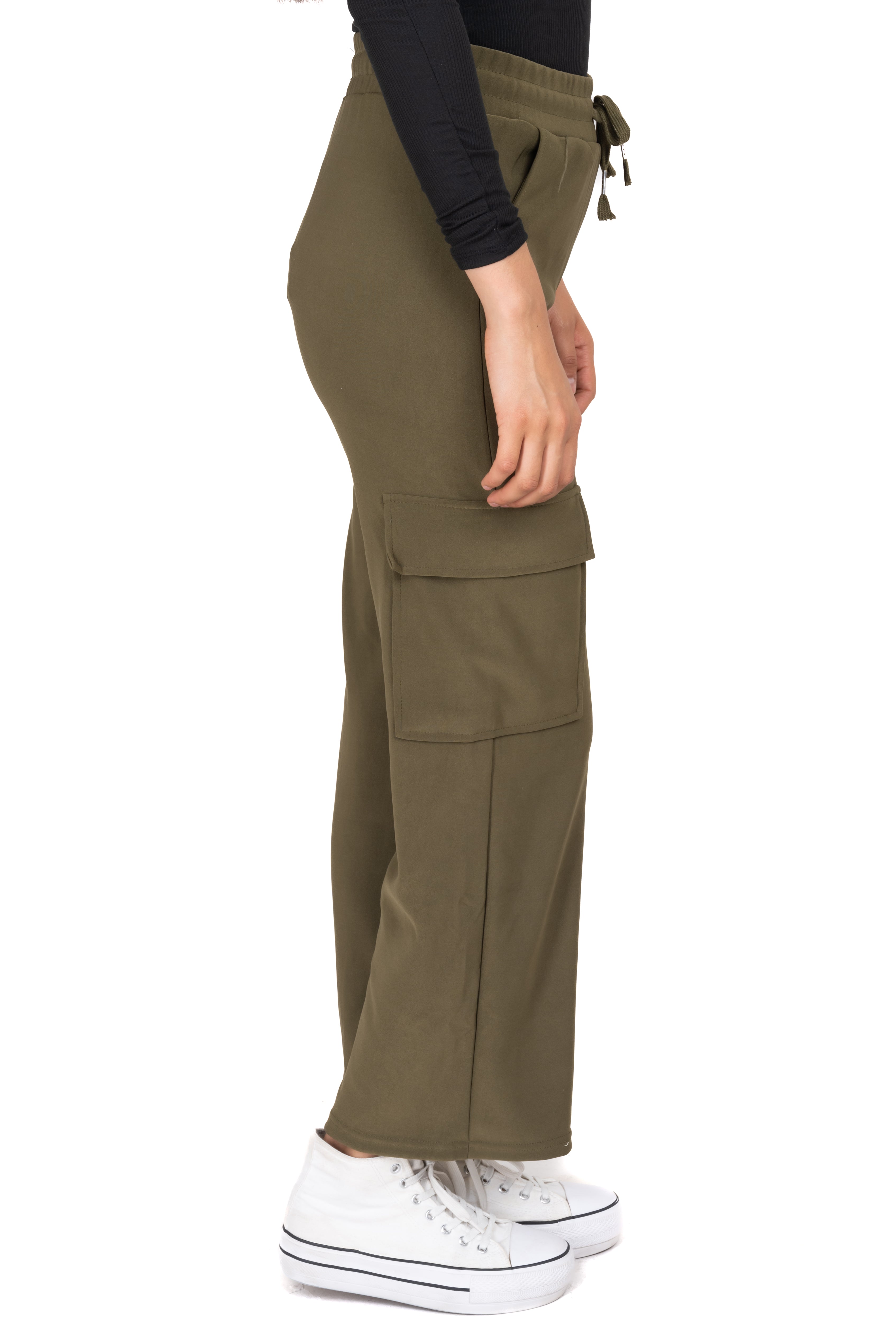 Pants Broad leg OLIVE