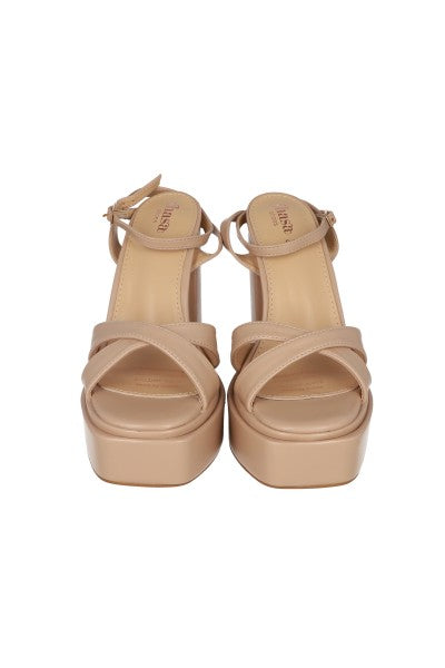 Tacon Plataforma Chunky Liso NUDE