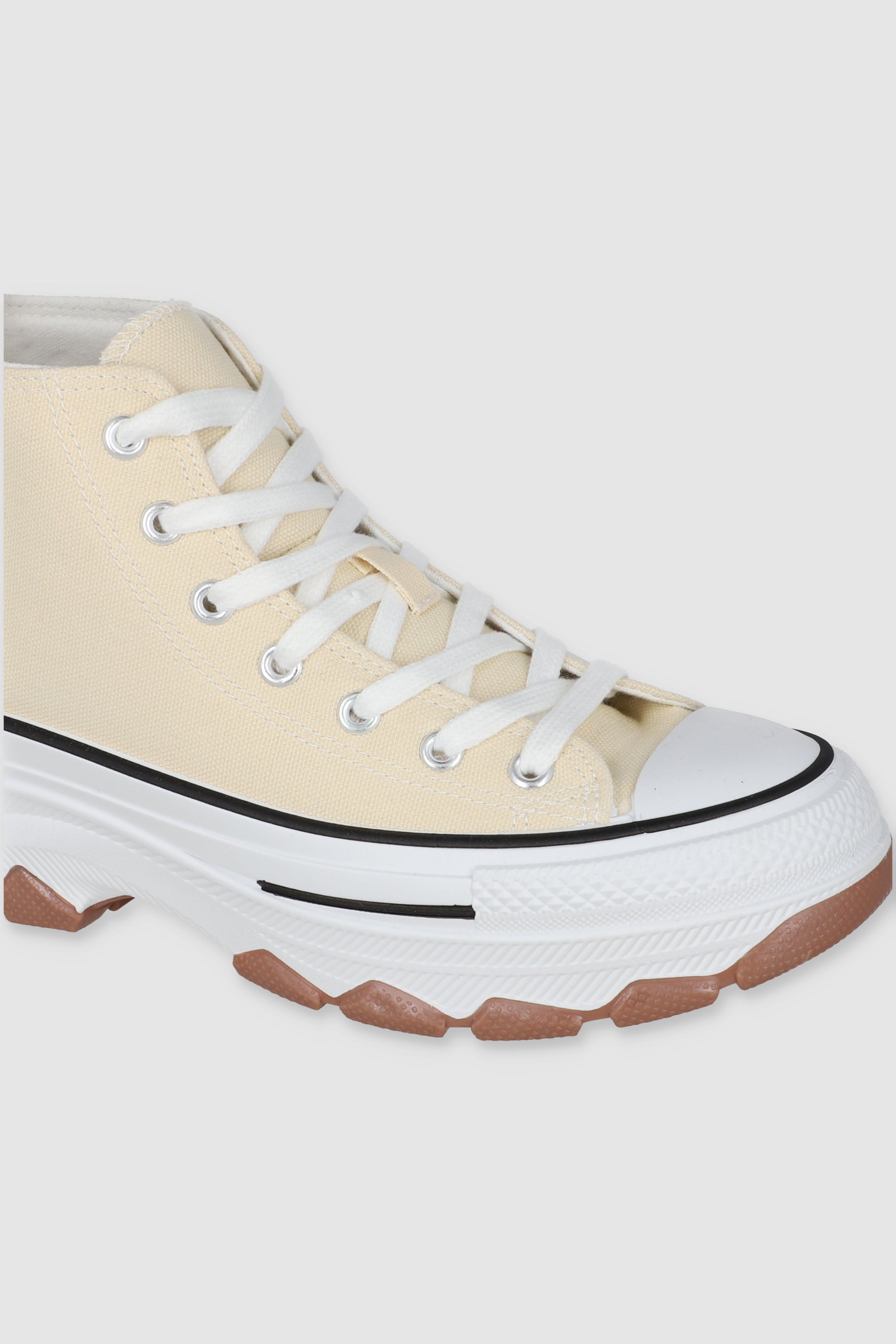 TENIS CANVAS SUELA TRACK BEIGE