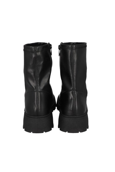 Botas efecto piel suela track NEGRO