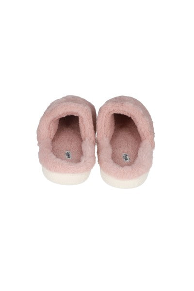 Pantuflas Peluche Monocolor PALO DE ROSA