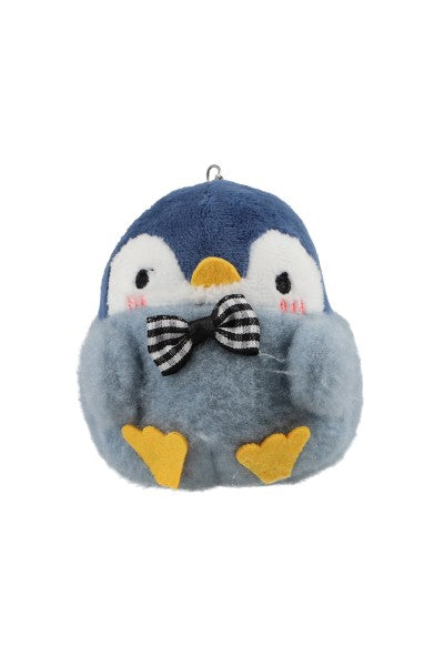 Llavero peluche pingüino moño AZUL