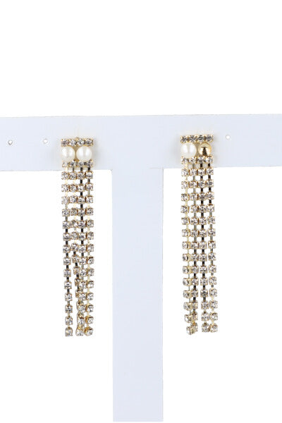 Aretes Perlas Brillos ORO