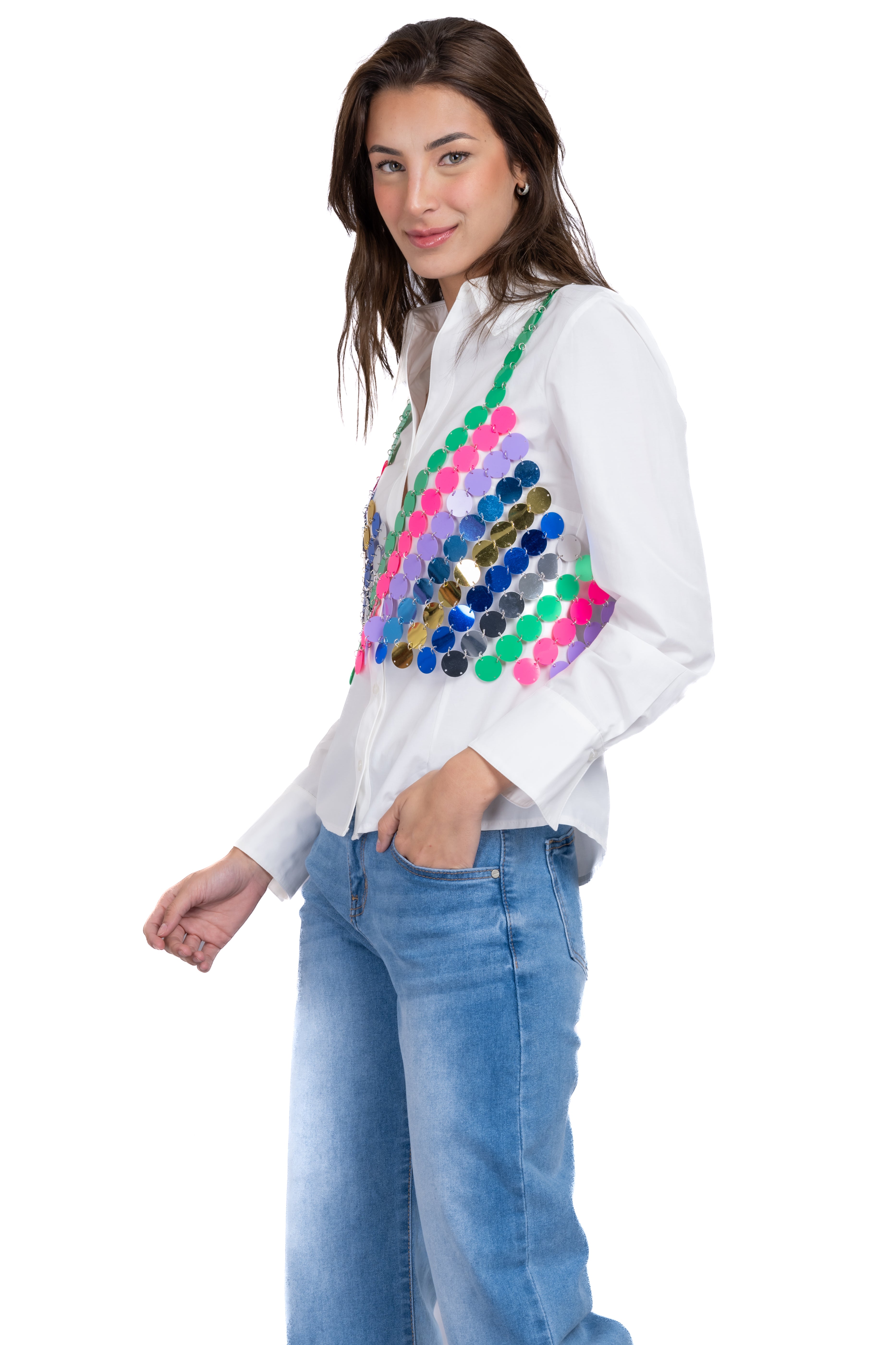 Multicolored top ames Bright multicolored