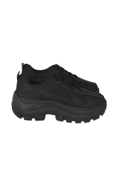 TENIS CHUNKY SUELA DENTADA NEGRO