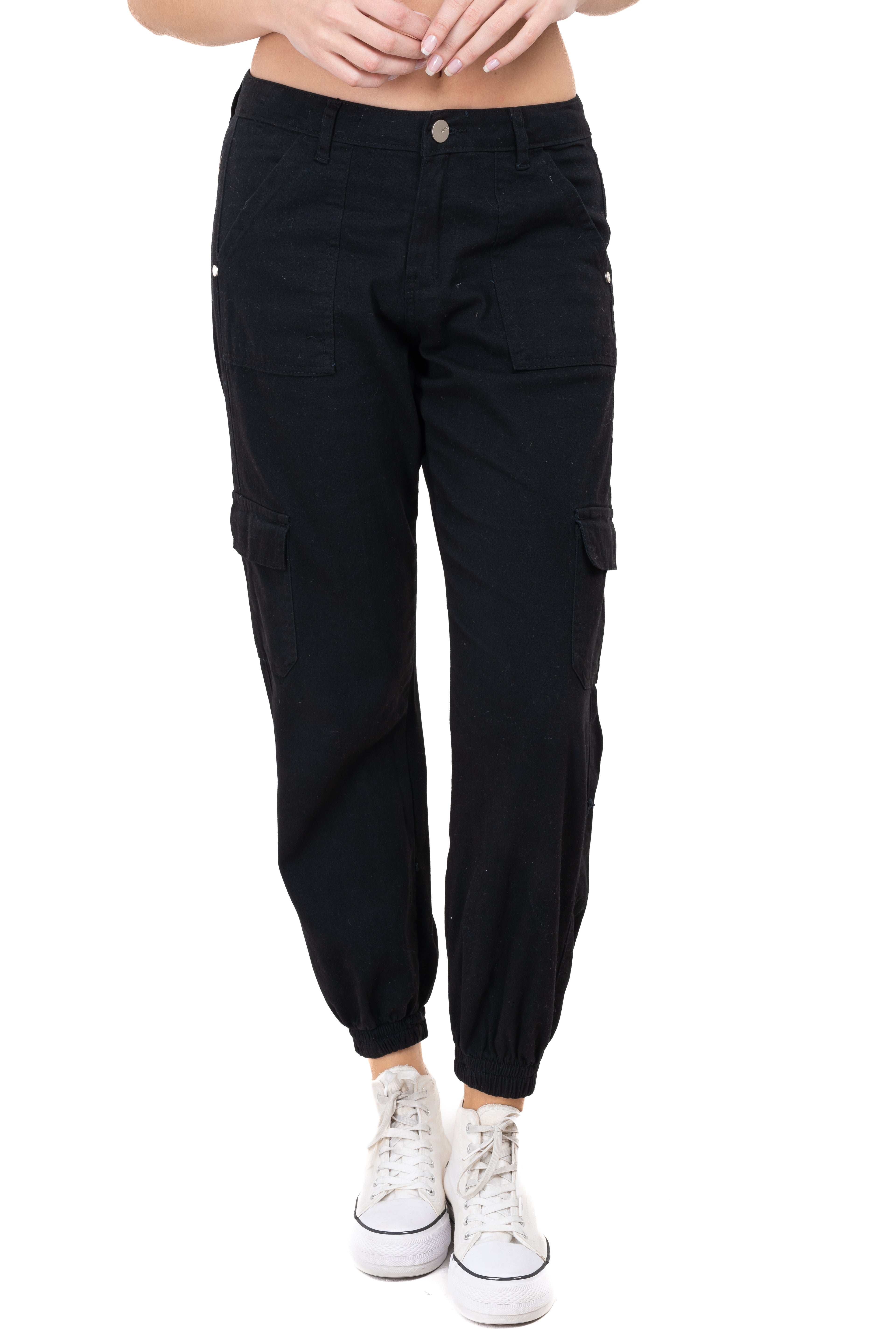 Jeans cargo jogger NEGRO