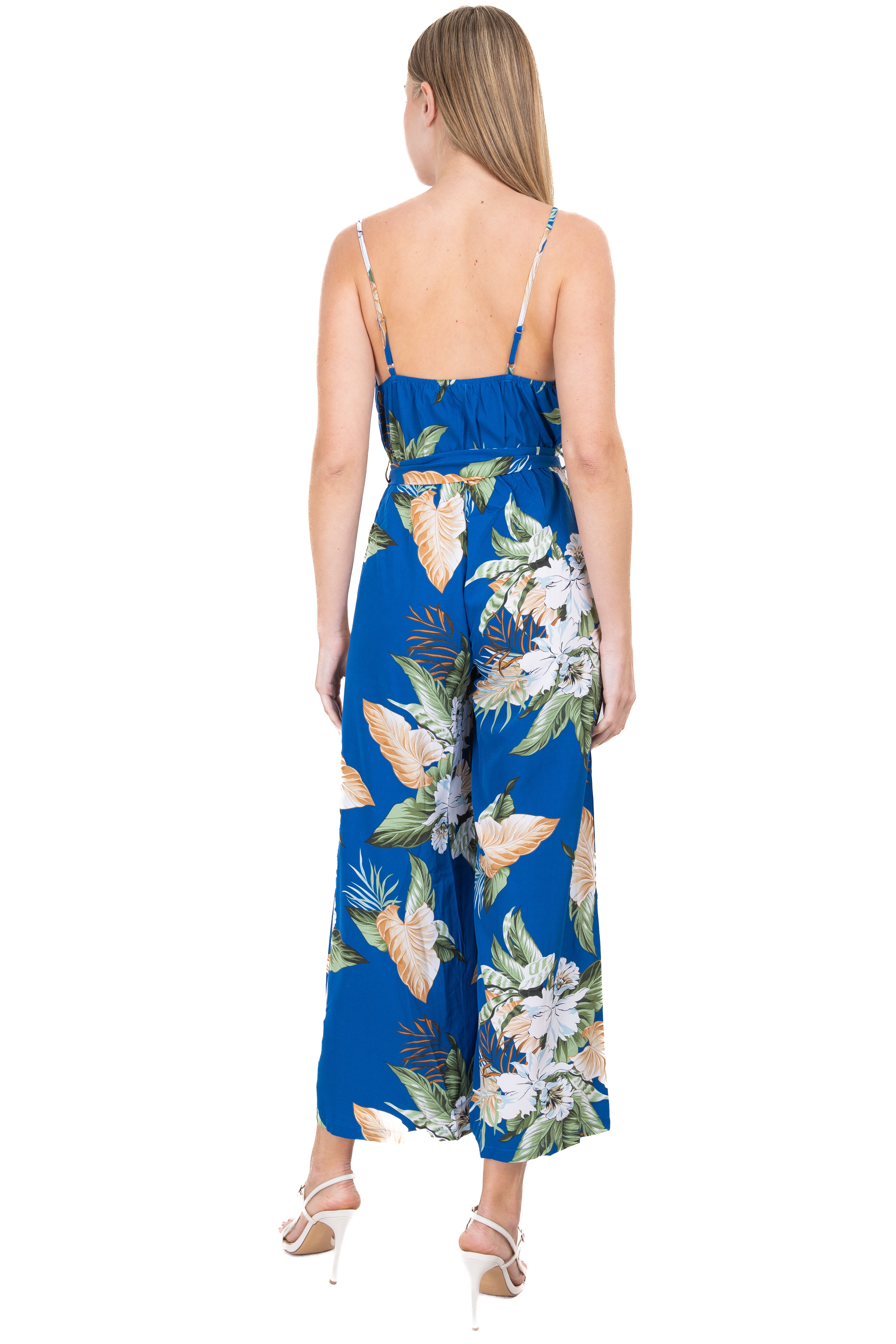 Jumpsuit hojas tropicales AZUL COMBO