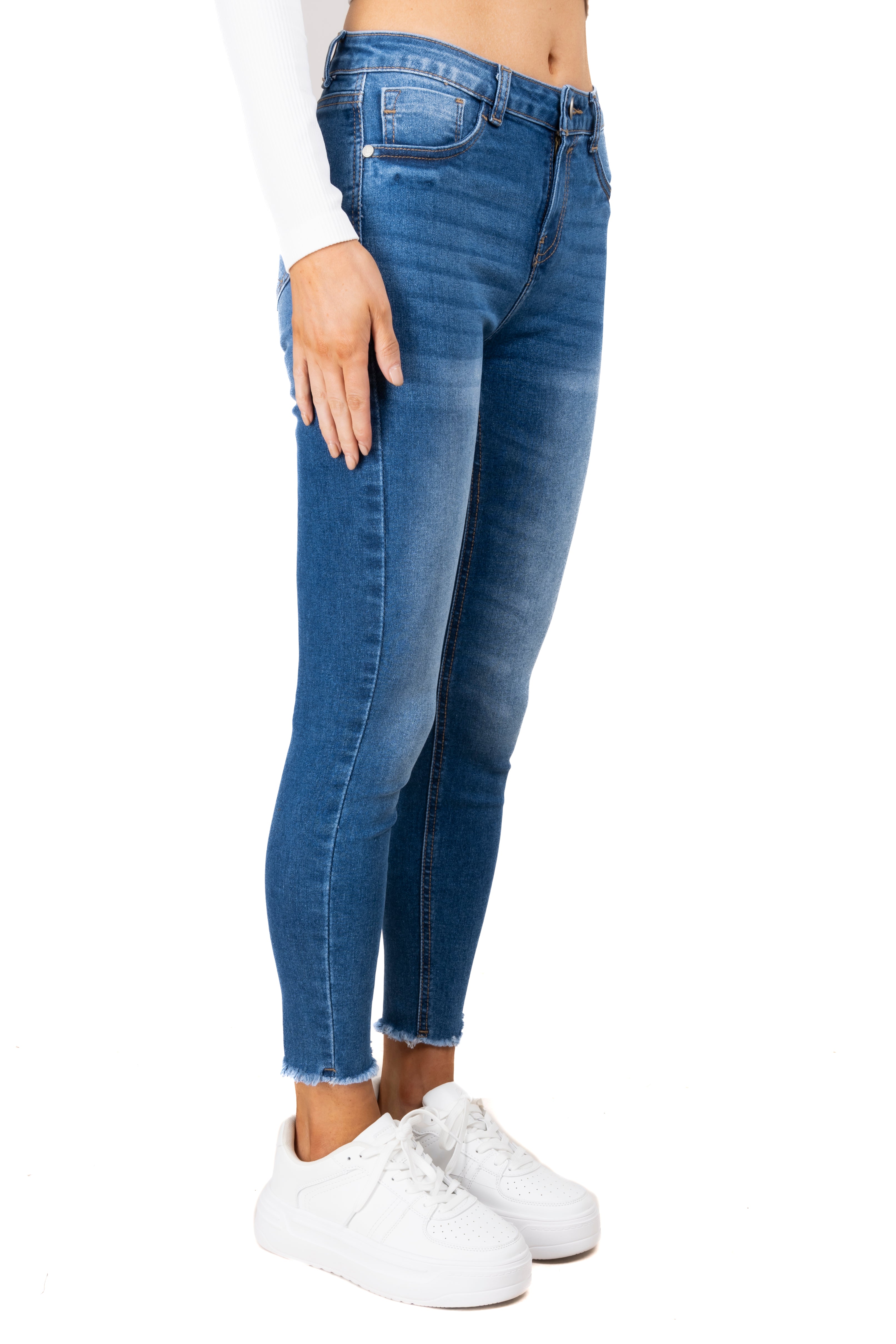 Jeans skinny efecto deslavado DARK WASH