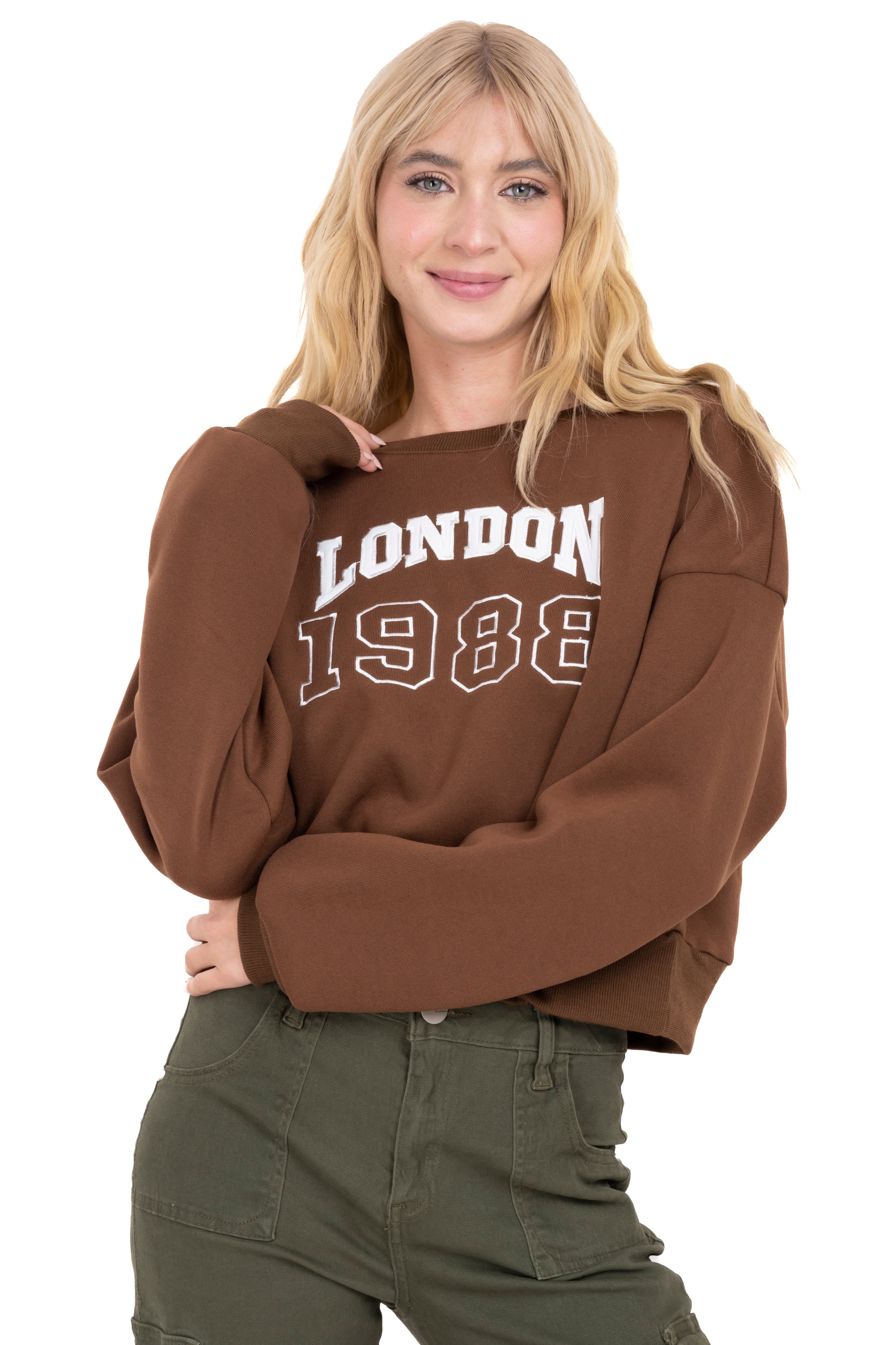 London Lisa sweatshirt Dark coffee