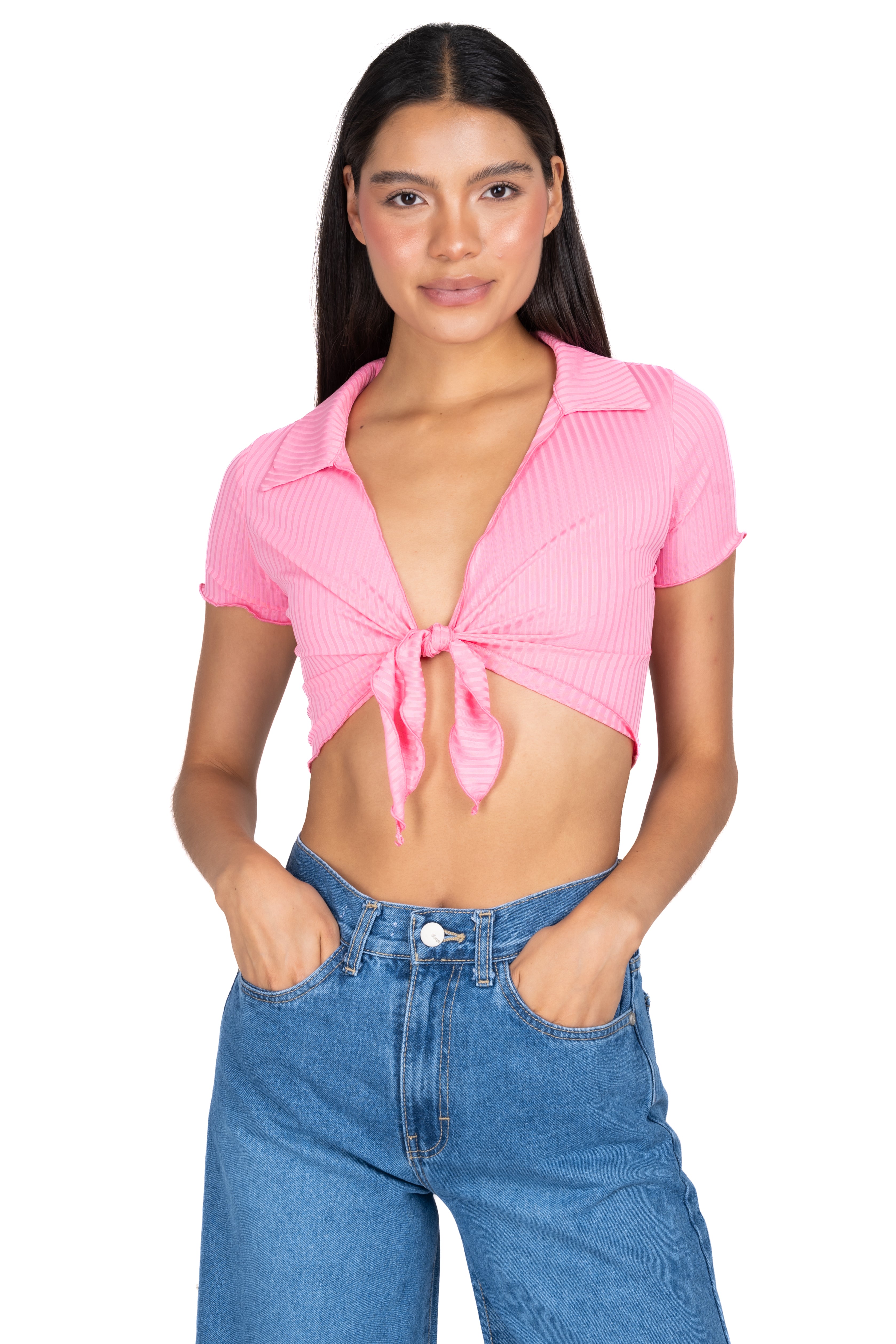 Top Shape Pole Nudo Neck PINK