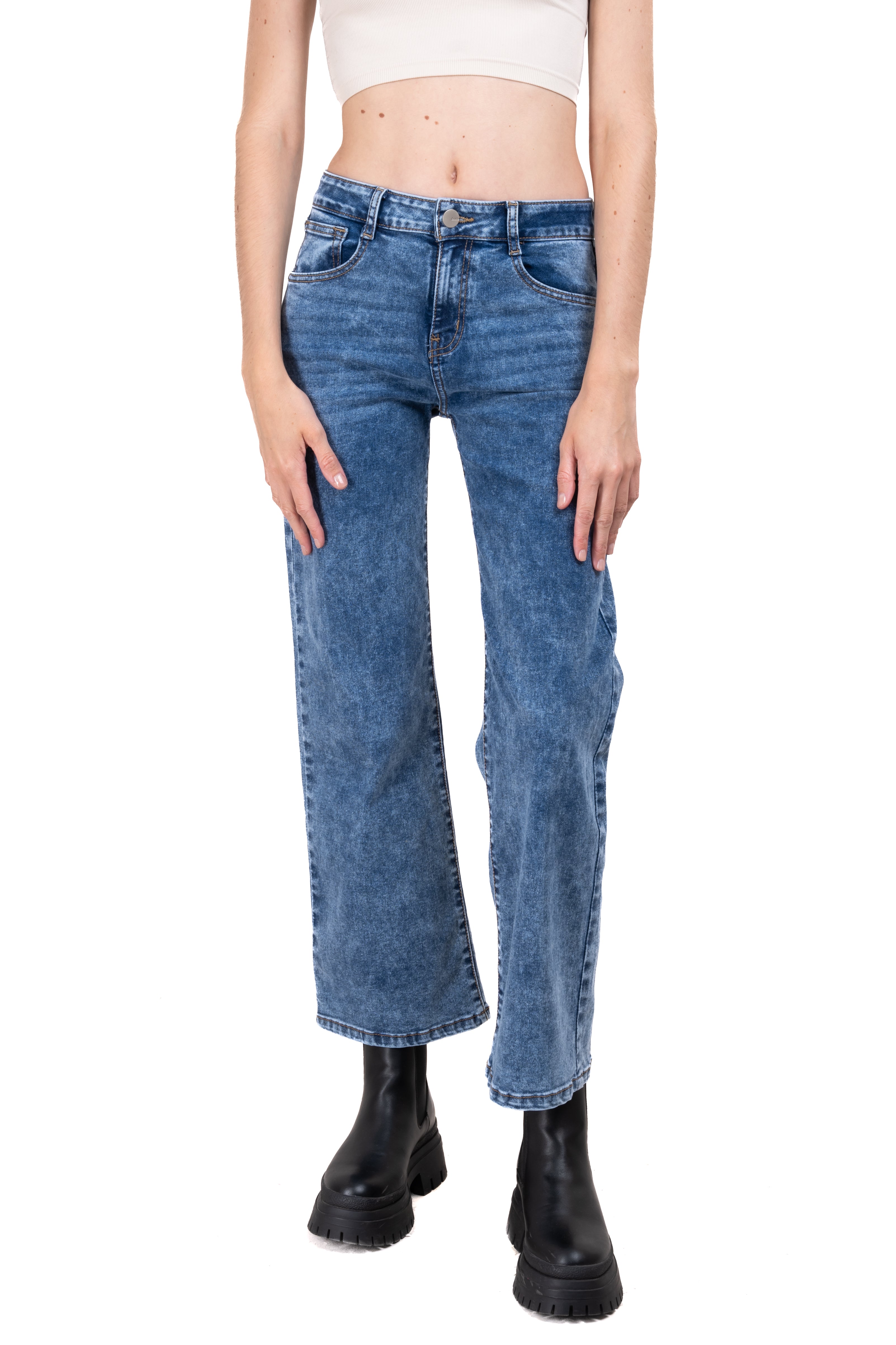 Straight Jeans worn Medium acid