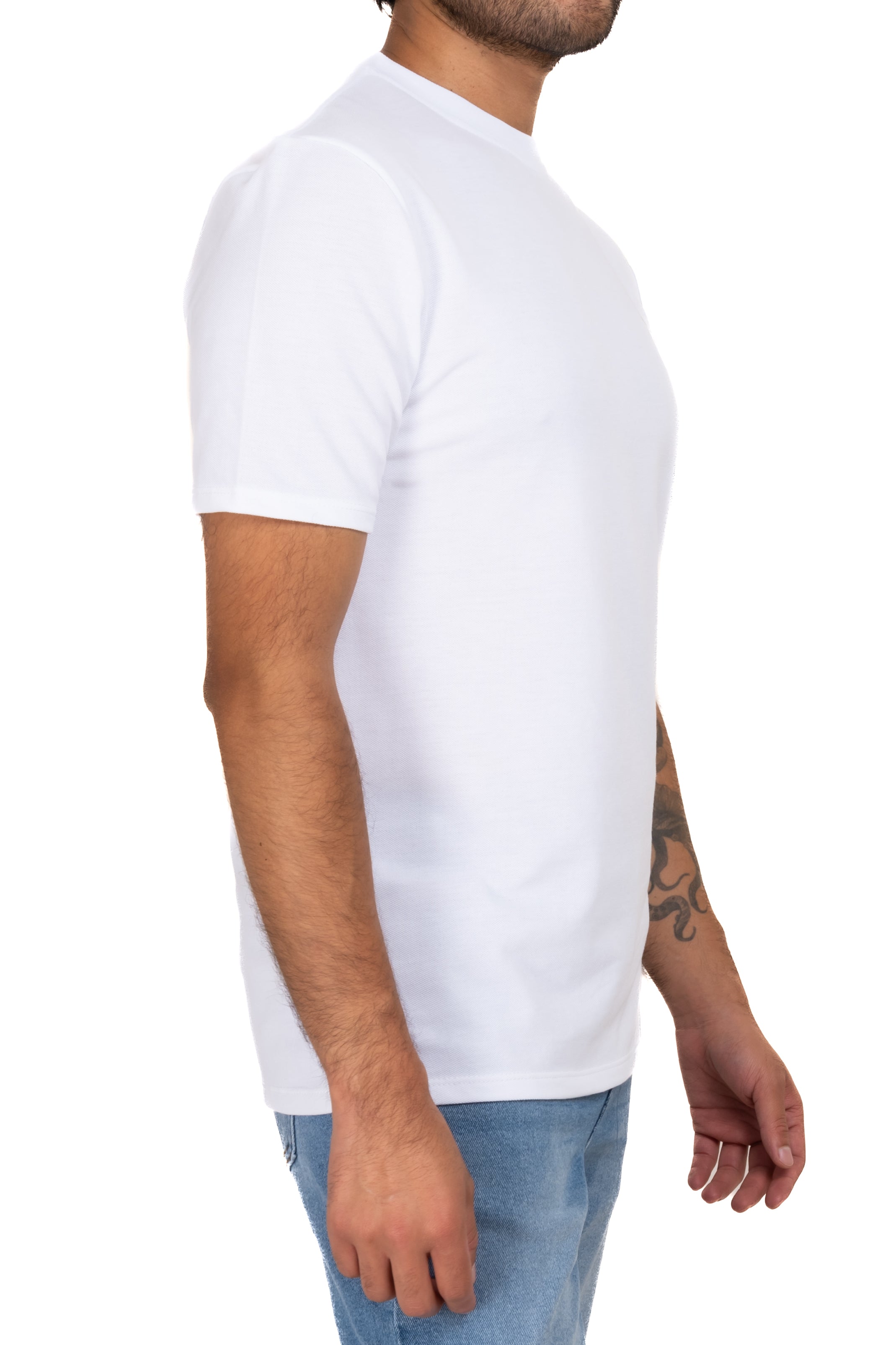 Playera bordado calavera BLANCO