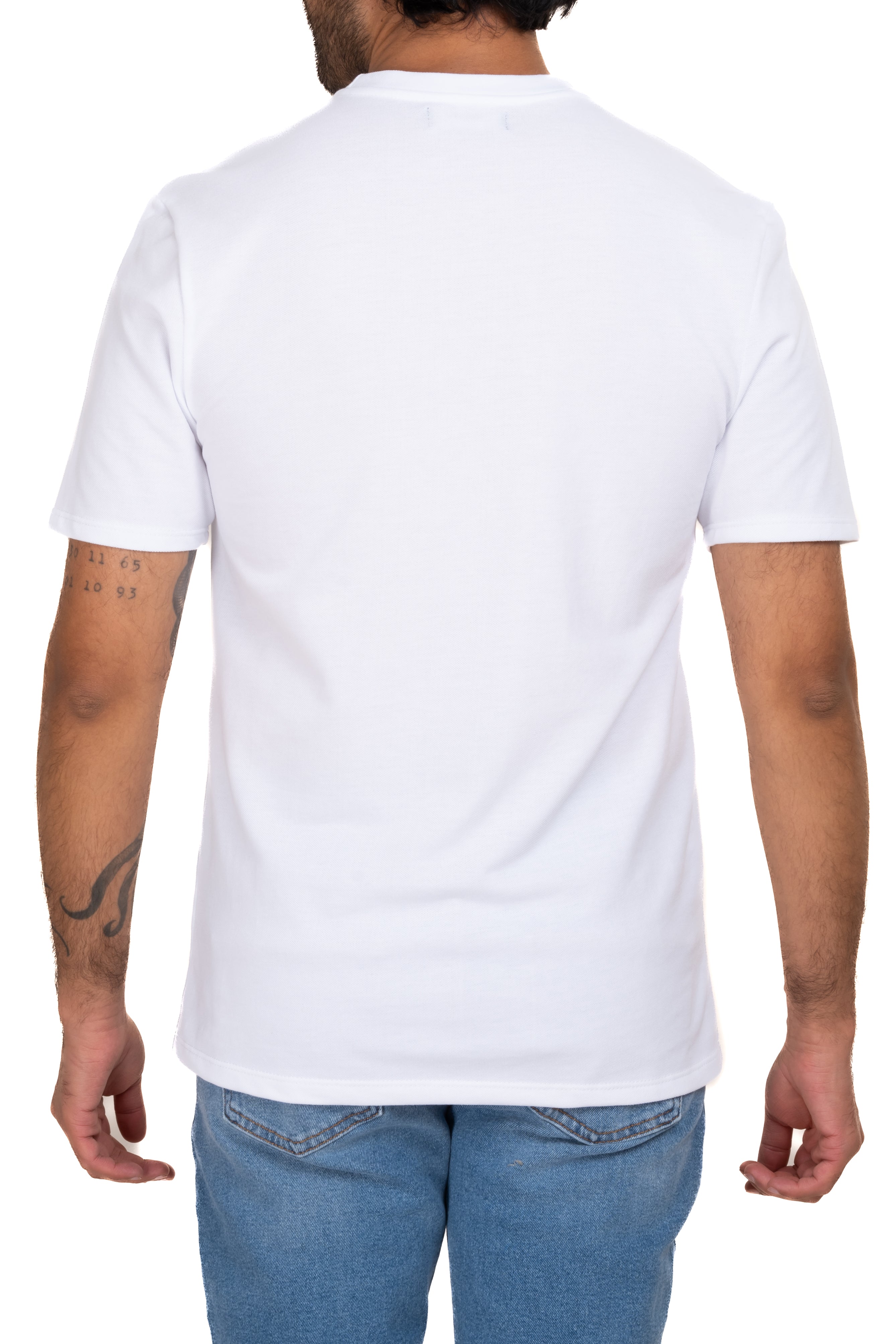 Playera bordado calavera BLANCO