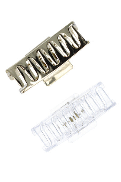 Set 2 pieces rectangular clamp GOLD