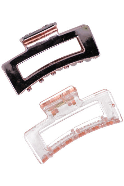 Set 2 pieces rectangular clamp Rose gold