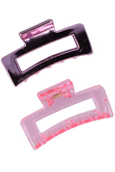 Set 2 pieces rectangular clamp PINK