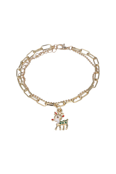 Chain reindeer bracelet GOLD