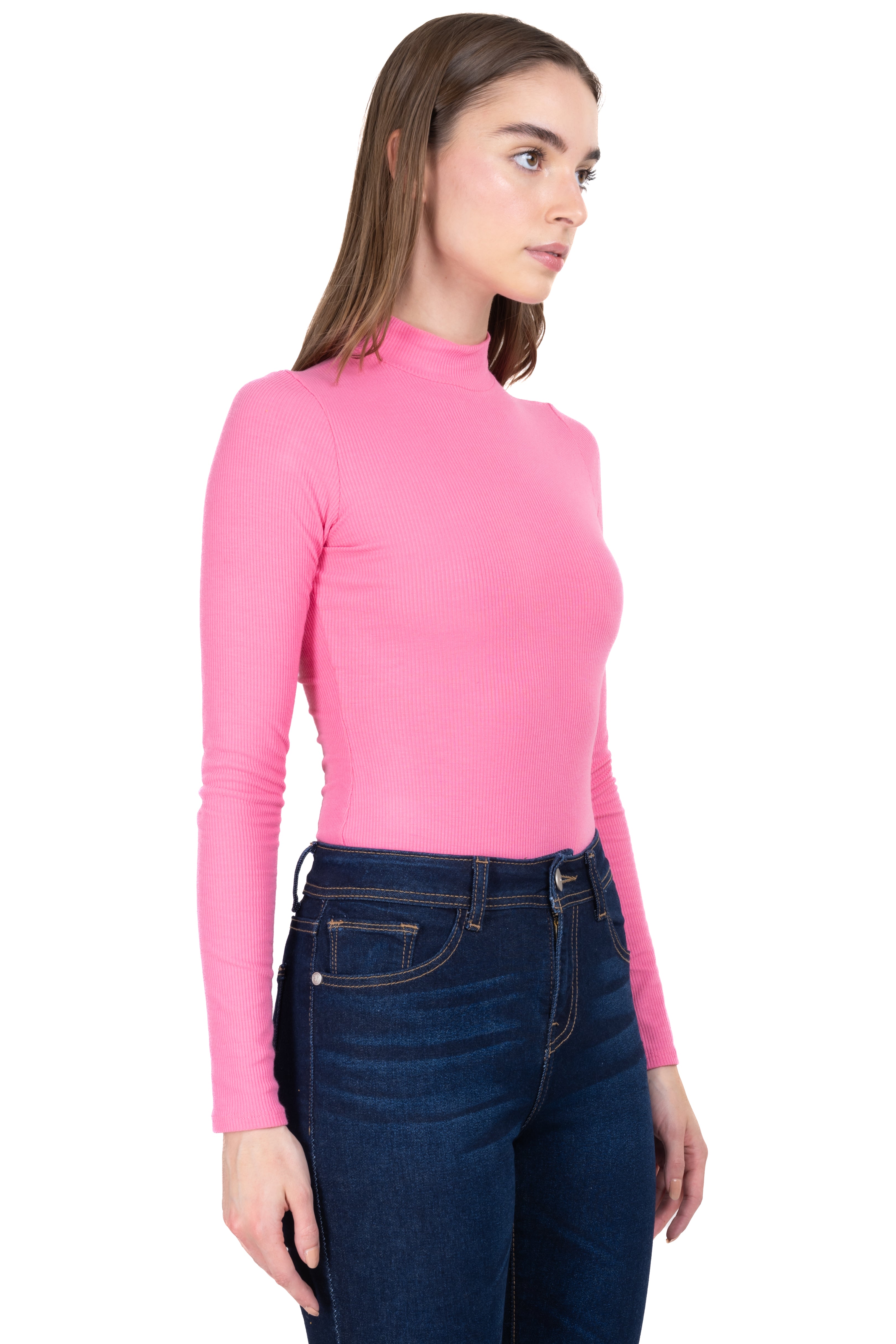 Bodysuit cuello alto acanalado ROSA