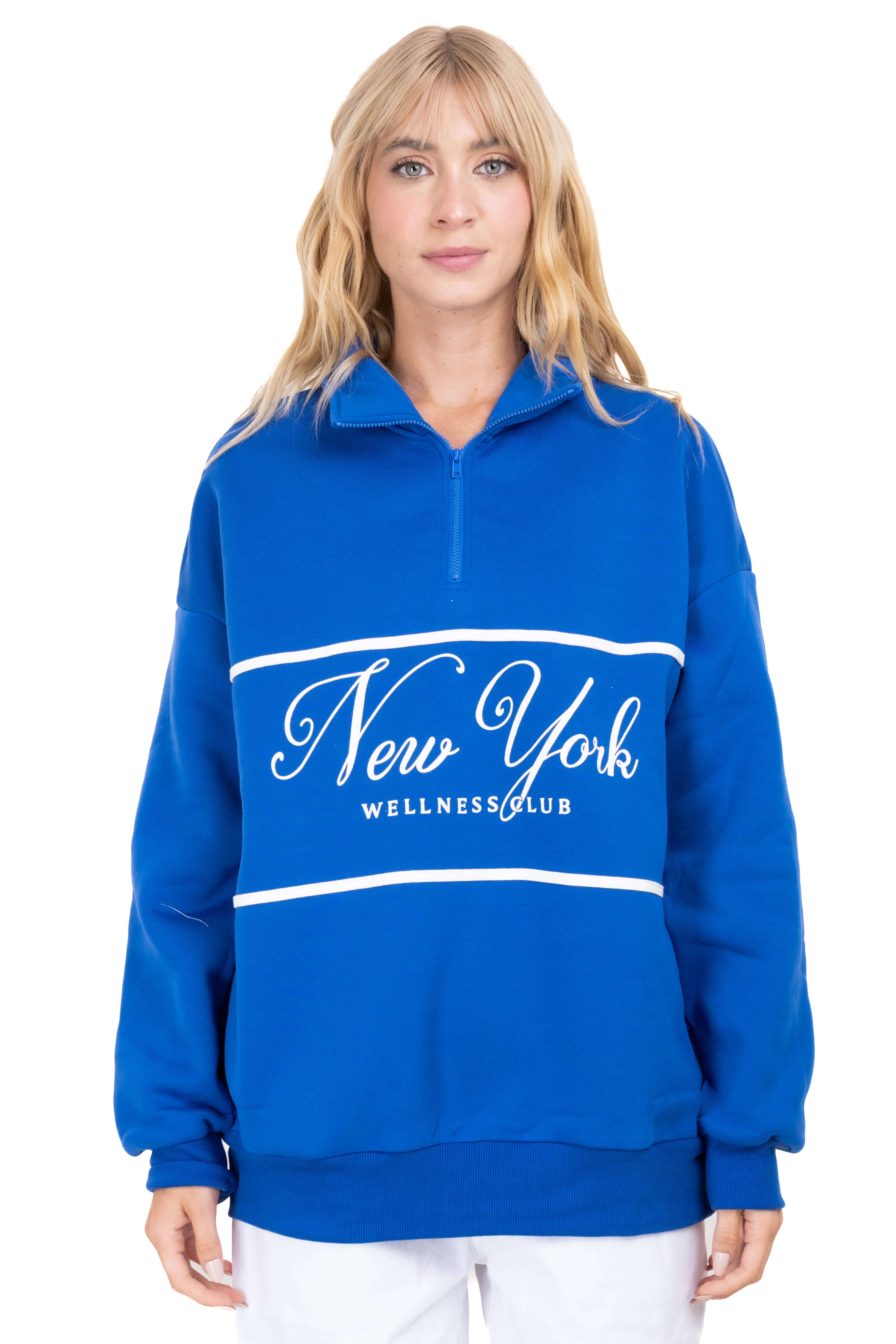 High neck oversize sweatshirt King blue