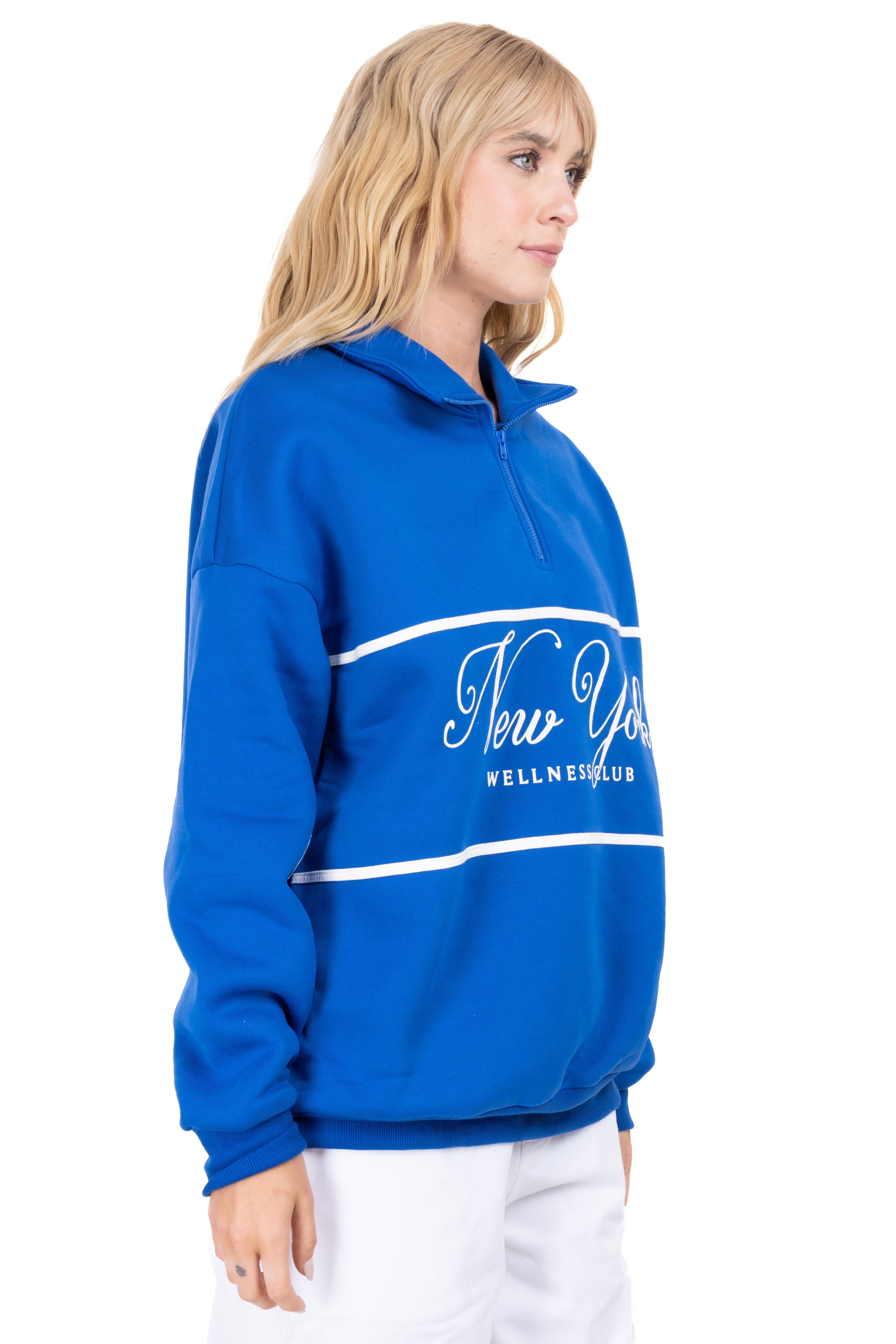 High neck oversize sweatshirt King blue